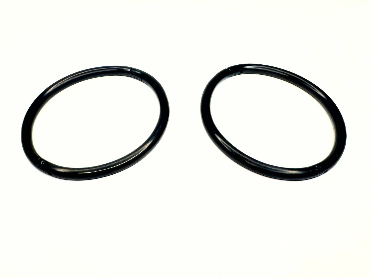 6mm Locking Matte Black Titanium Eternity Cuffs