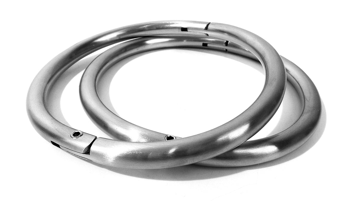Redesigned - 8mm Satin Locking Anklet, Locking Bracelet, Elliptical Anklet, Sub Bracelet, Allen Drive Key, Multiple Sizes Available