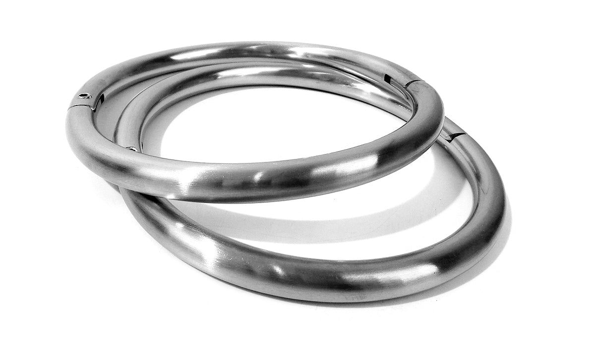 Redesigned - 8mm Satin Locking Anklet, Locking Bracelet, Elliptical Anklet, Sub Bracelet, Allen Drive Key, Multiple Sizes Available
