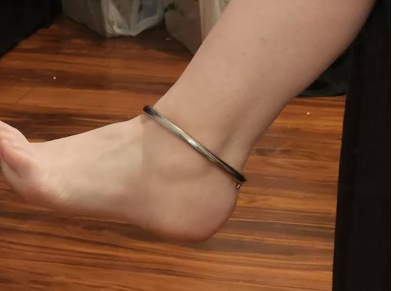 Redesigned - 8mm Polished Stainless Steel Locking Anklet, Locking Bracelet, Elliptical Anklet, Sub Bracelet, Allen Drive Key, Multiple Sizes Available