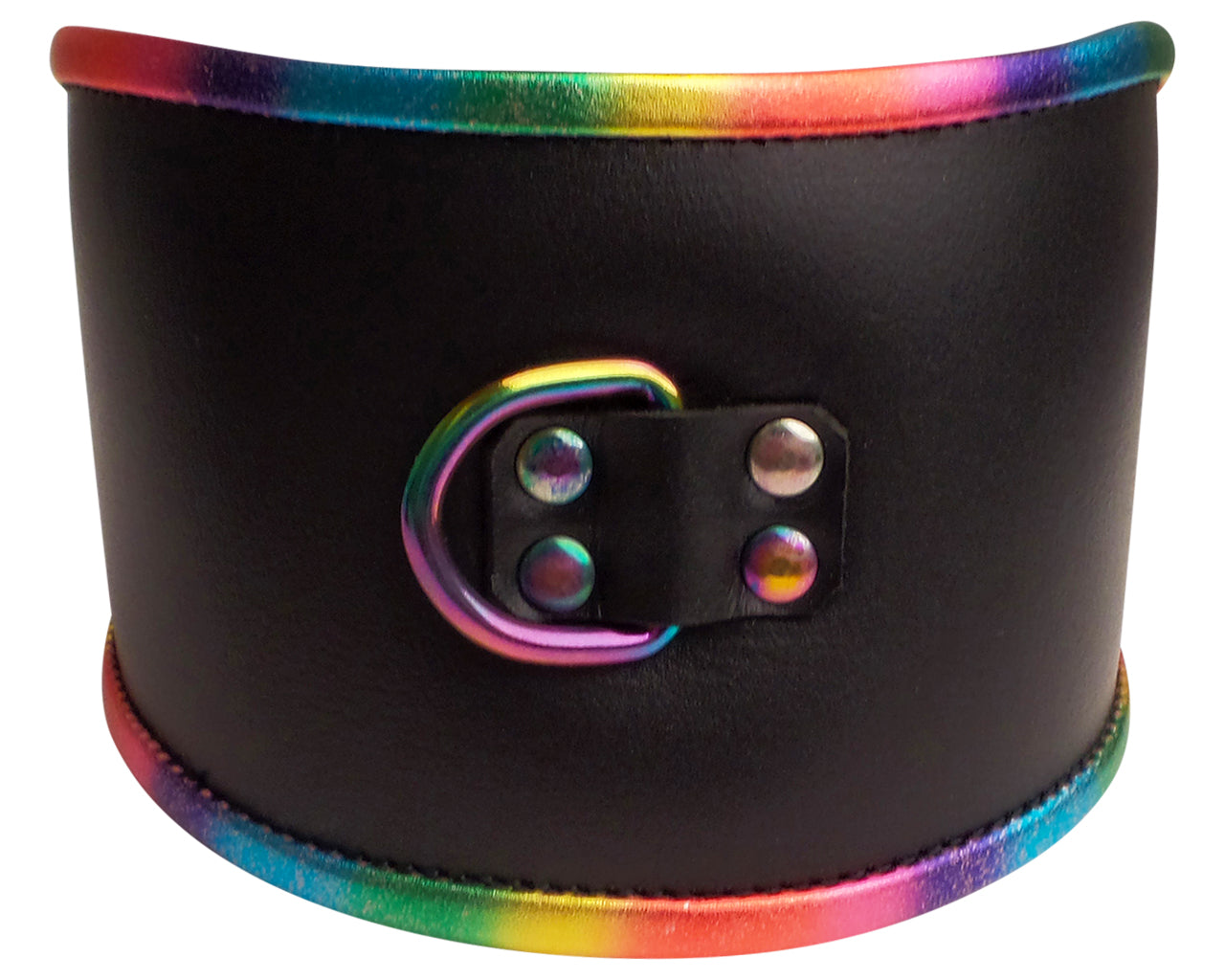 Deluxe Padded Black Leather Posture Collar