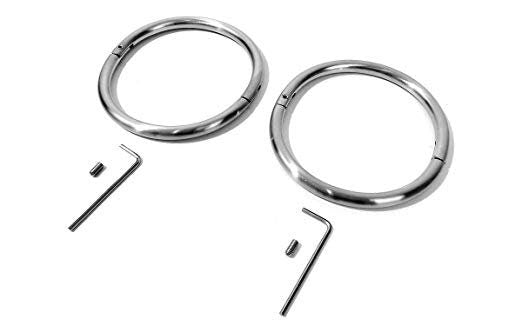 Locking Oval Anklet, Bracelet Stainless Steel with Allen Drive Key (BDSM Locking Anklet)