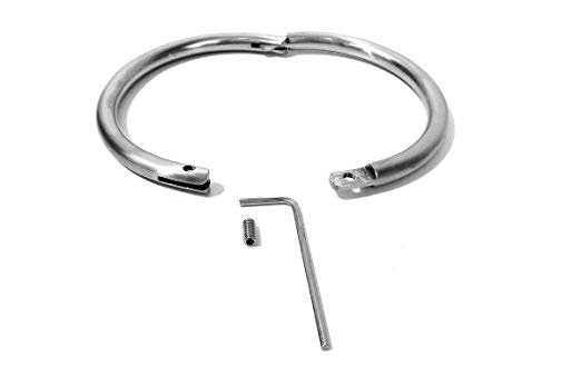 Locking Oval Anklet, Bracelet Stainless Steel with Allen Drive Key (BDSM Locking Anklet)