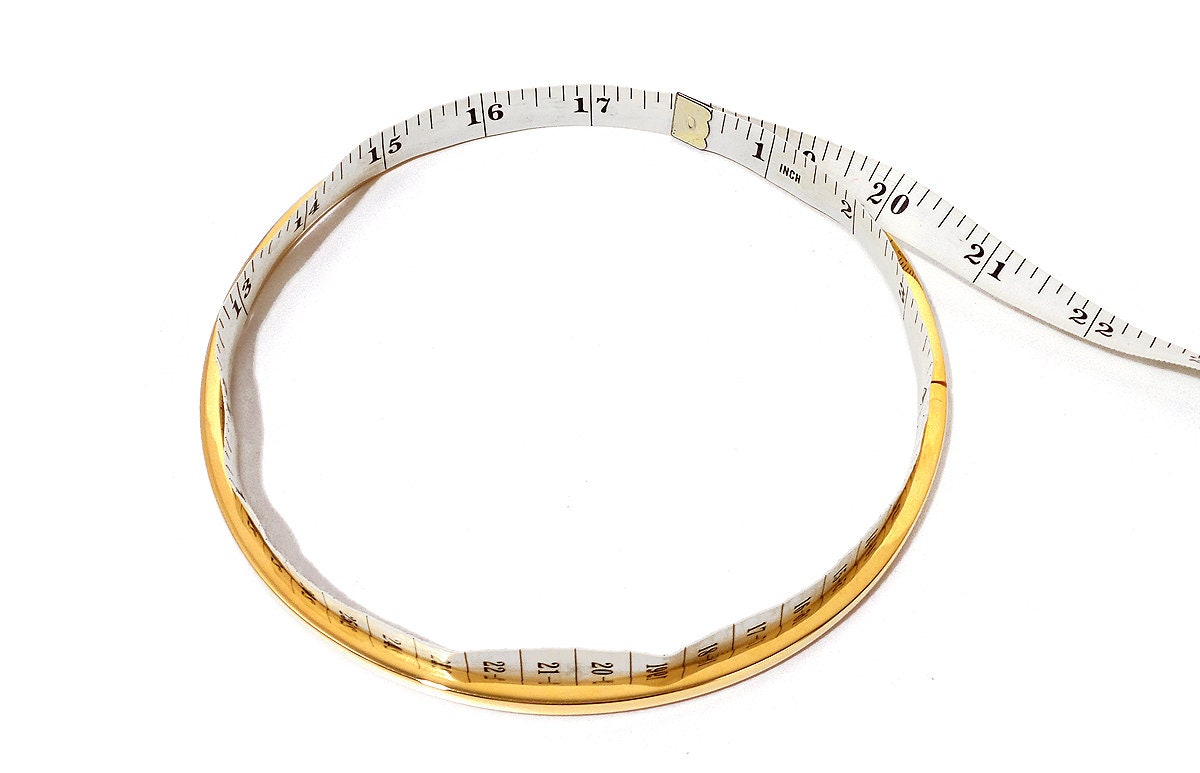 Final Sale Locking Slave Collar (Eternity Collar Gold, Thin, Stainless Steel, Submissive, Box Style)