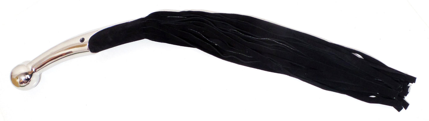 Suede Leather BDSM Bondage Flogger 35 Tails With Stainless Steel Insertable Handle - Multiple Color options