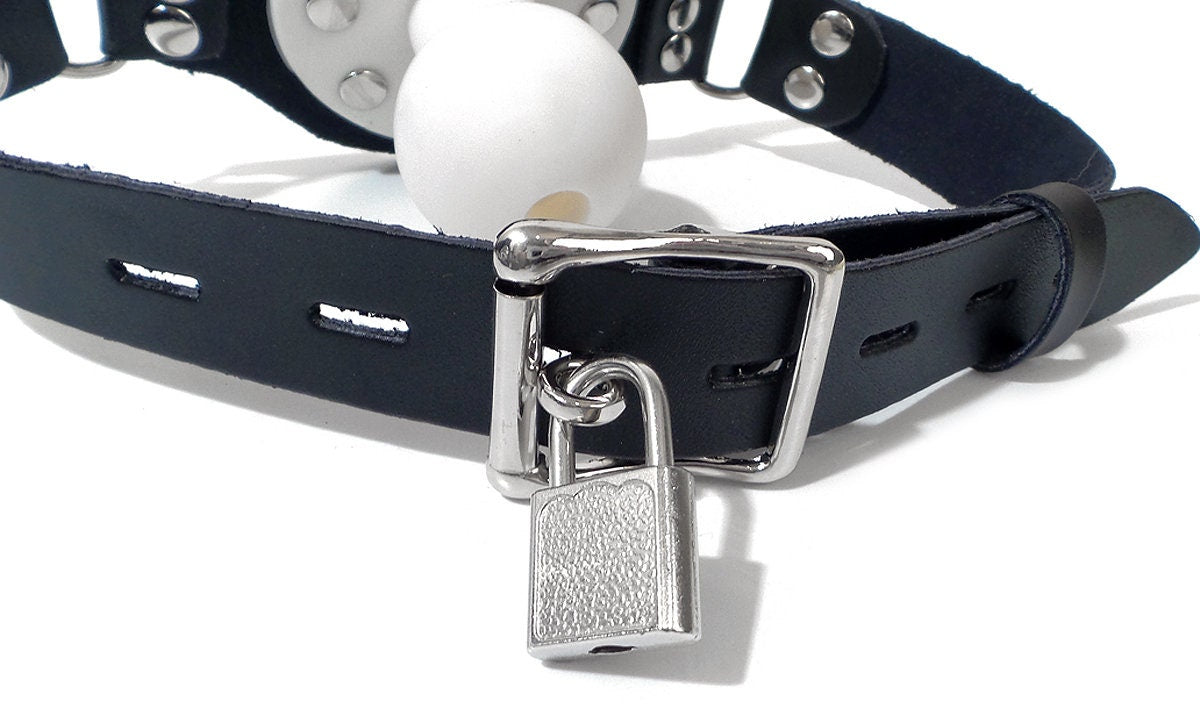 Breathable Open Mouth Ball Gag with Padlock