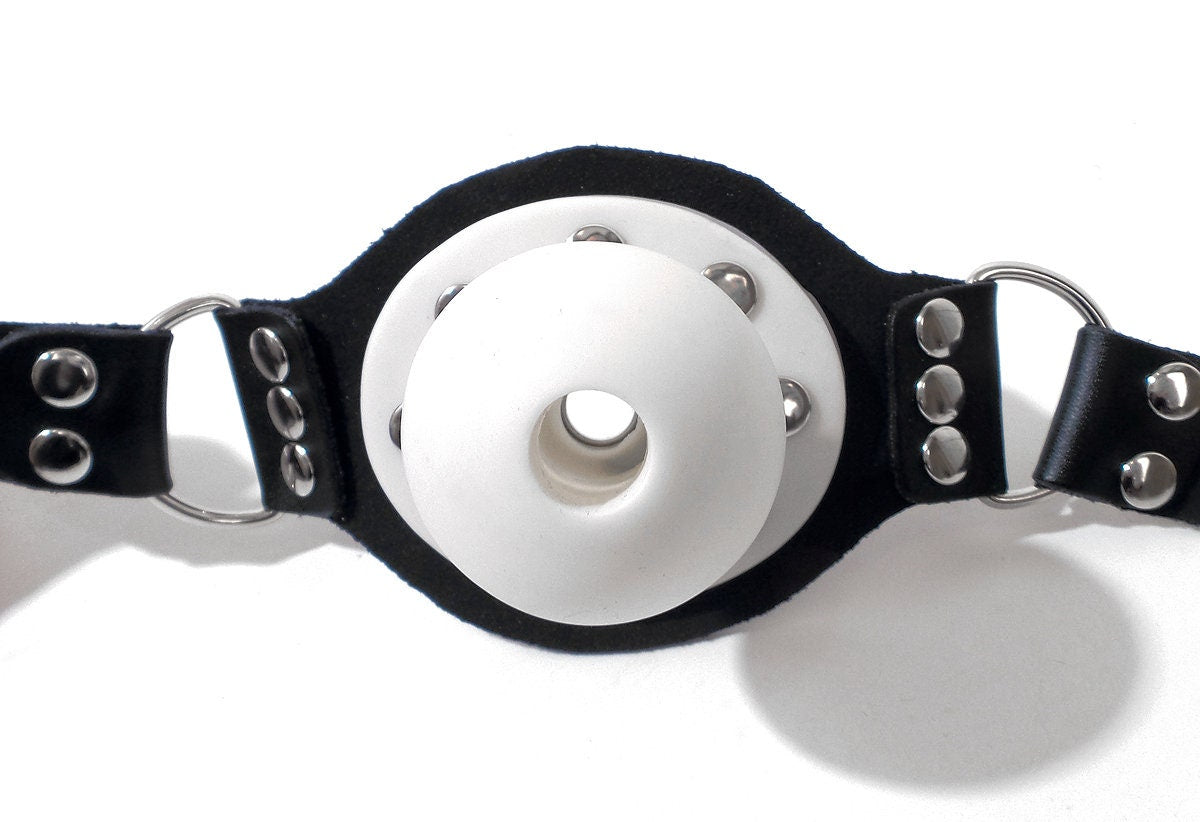 Breathable Open Mouth Ball Gag with Padlock