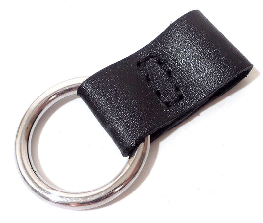 Stainless Steel Leather Collar Slide On O Ring Pendant for Collars Up to 8mm With Larger Ring