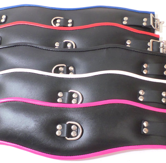Deluxe Padded Black Leather Posture Collar