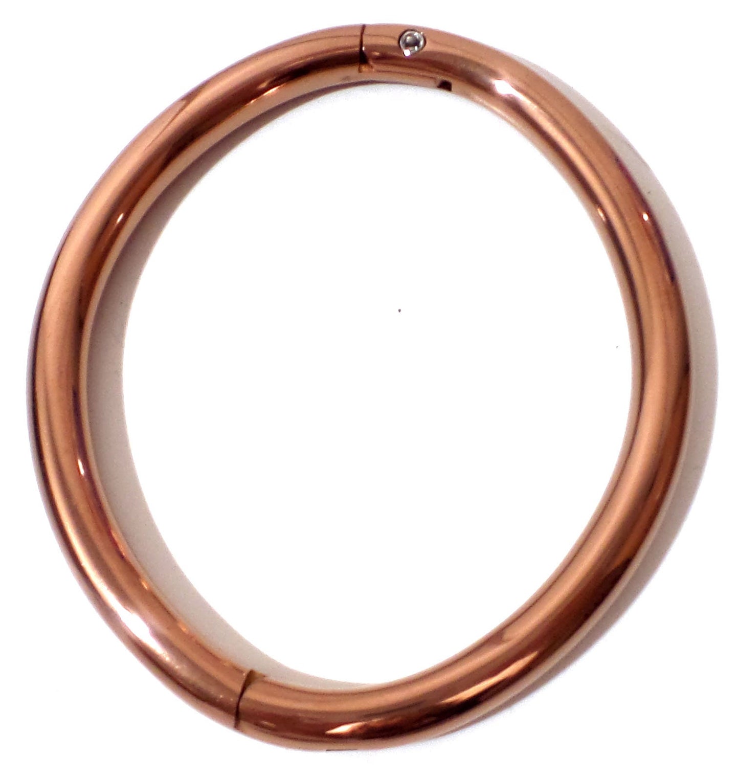 Rose Gold Titanium Over Stainless Elliptical Eternity Locking Anklet, Bracelet (BDSM Locking Anklet) - Multiple Sizes Available