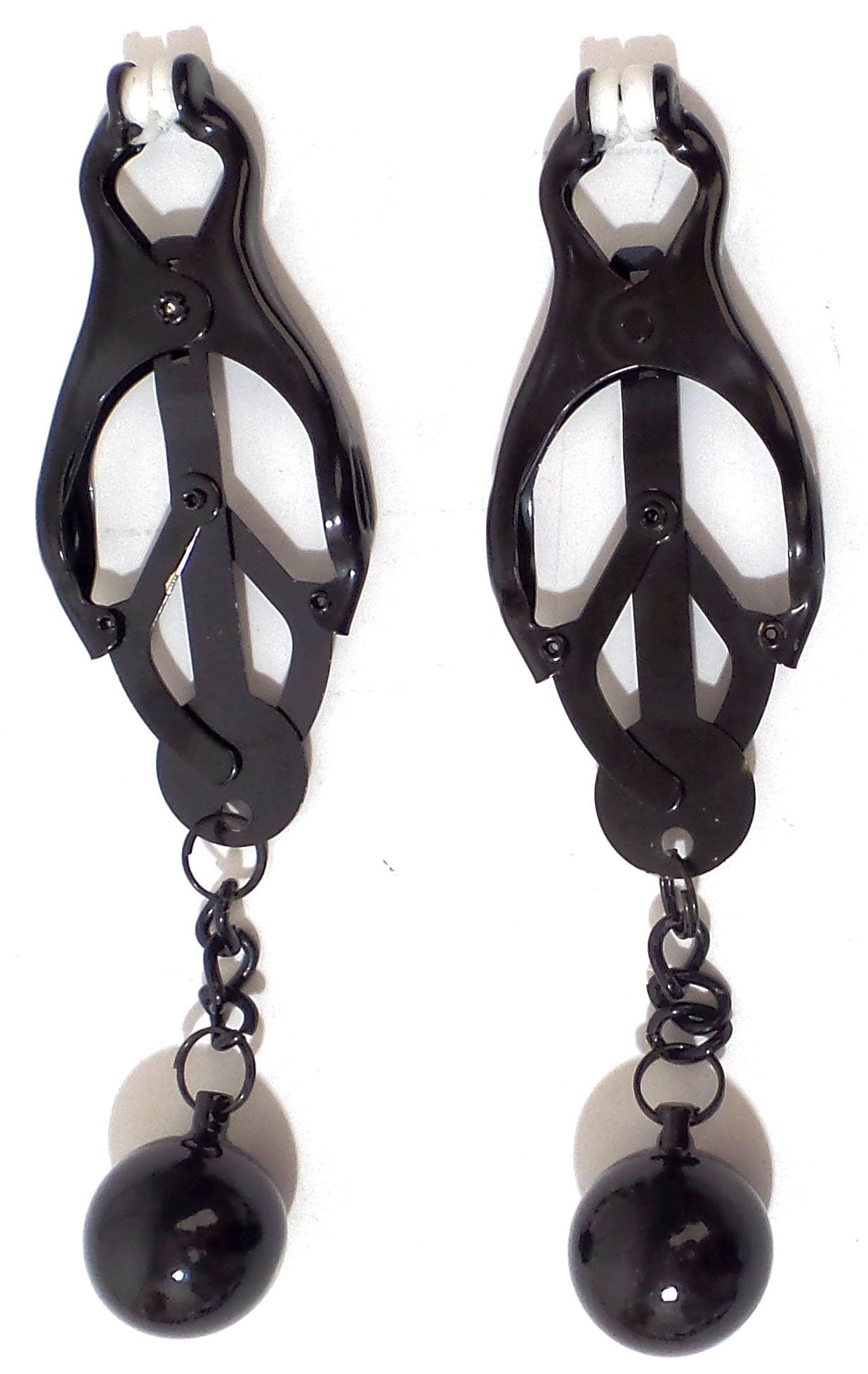 Weighted Deviant Monarch Butterfly Nipple Clamps - 2 Color Options - Black and Silver