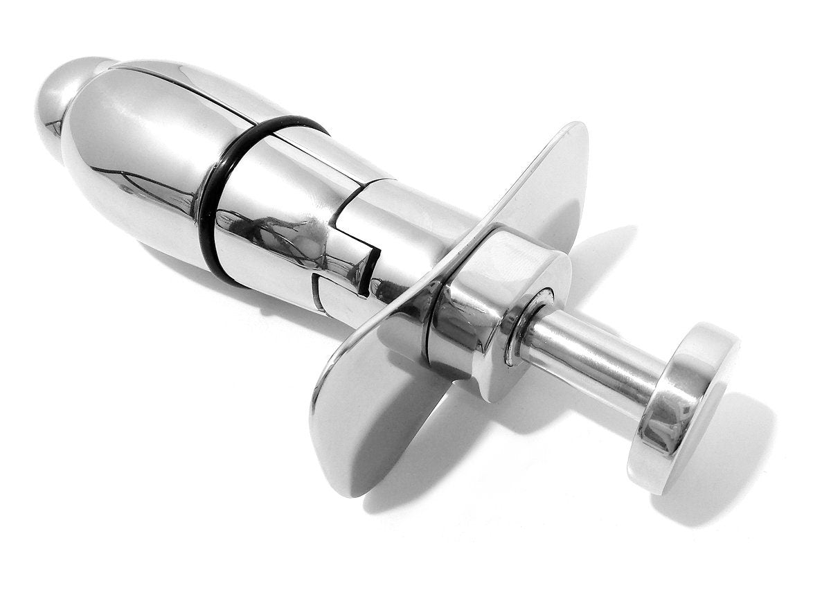 Stainless Steel Locking Anal Plug Plunger Style