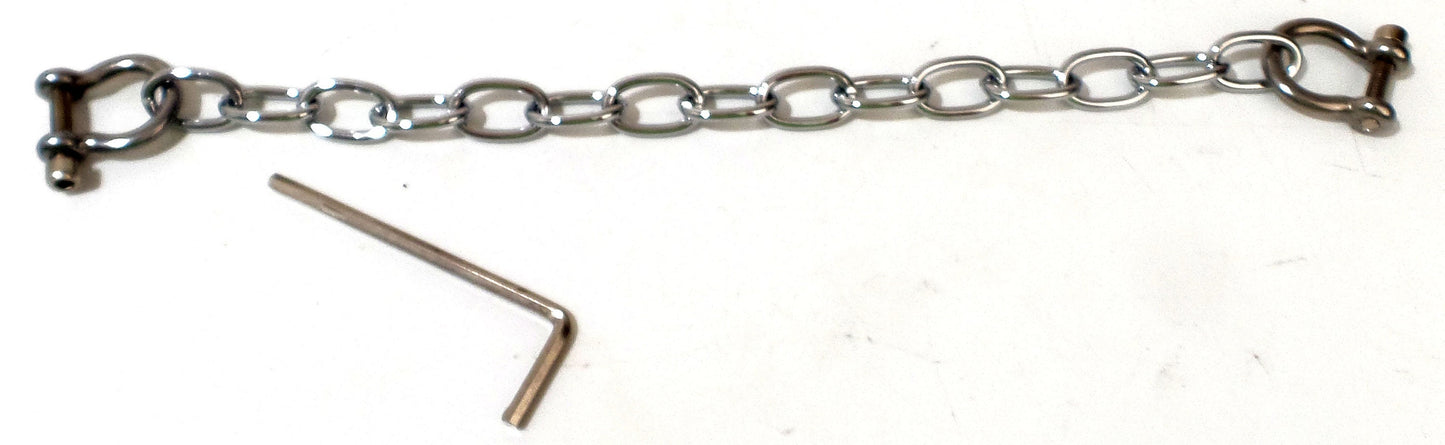 Connector Chain Link with Allen Key for Bondage Handcuffs and Leg Iron Restraints