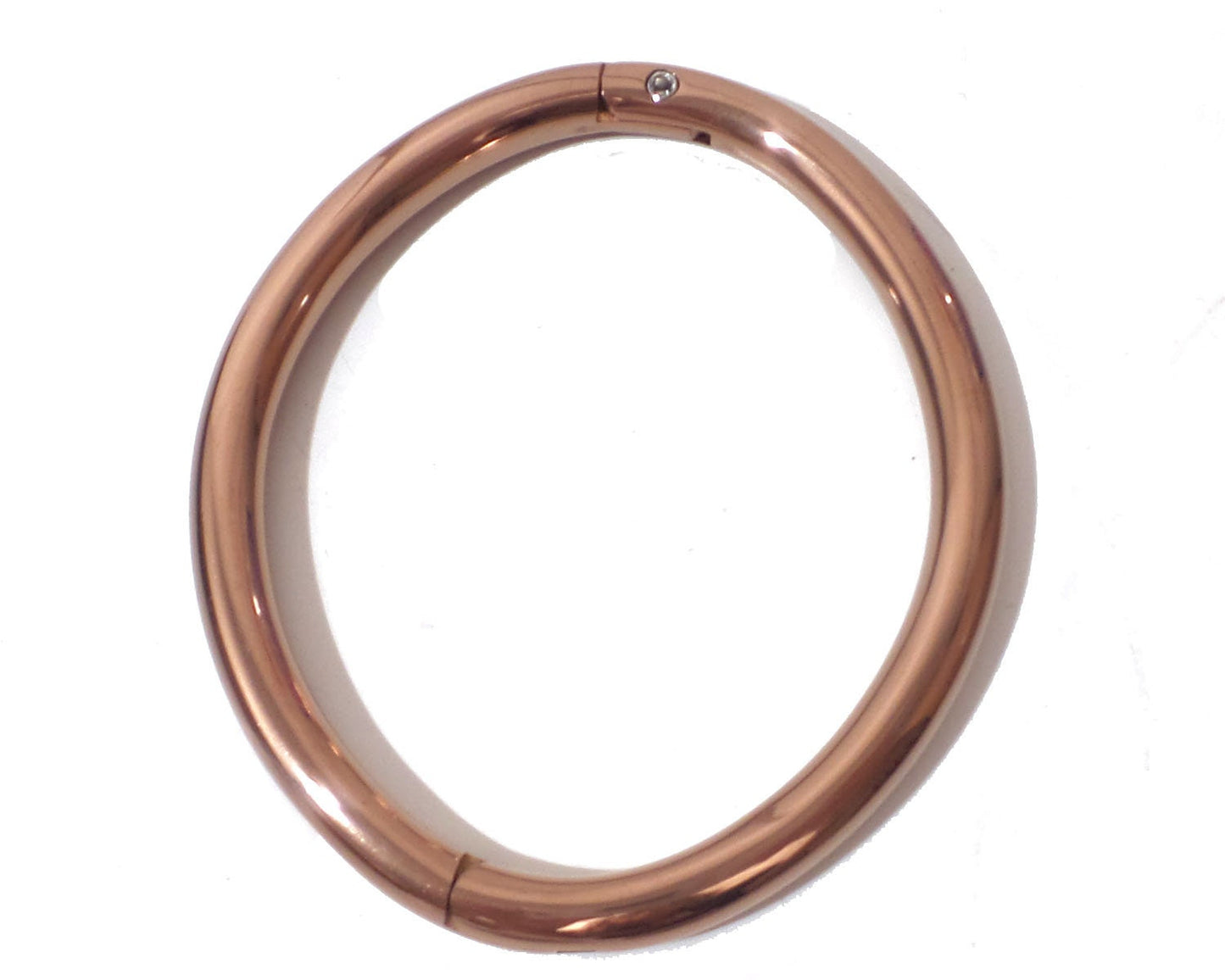 Rose Gold Titanium Over Stainless Elliptical Eternity Locking Anklet, Bracelet (BDSM Locking Anklet) - Multiple Sizes Available
