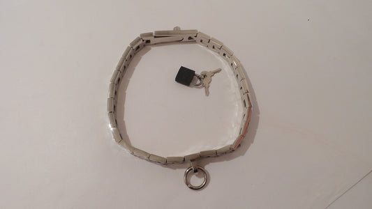 20.5" Chain Link Nickle Plated Locking Collar Final Sale