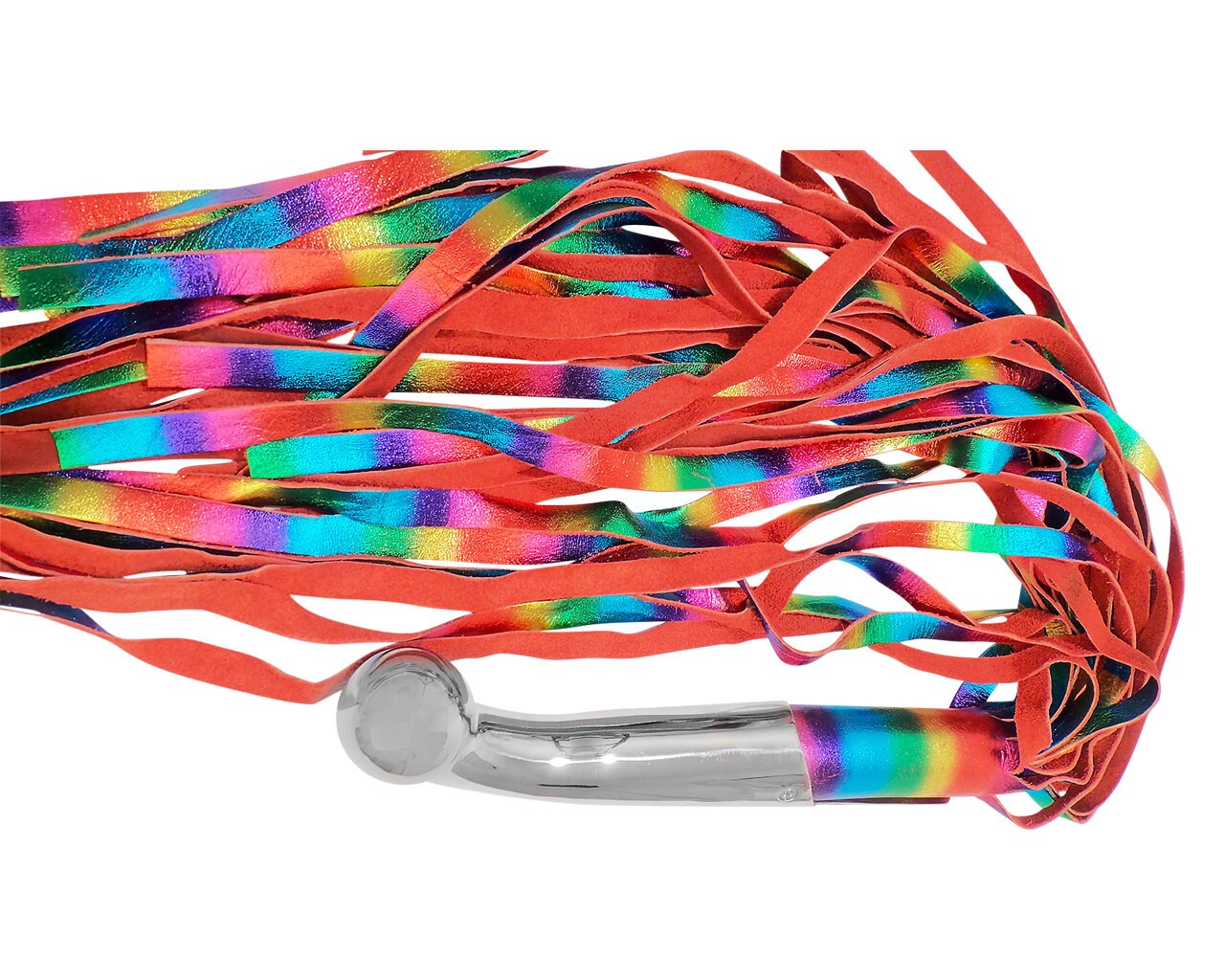 Suede Leather BDSM Bondage Flogger 35 Tails With Stainless Steel Insertable Handle - Multiple Color options