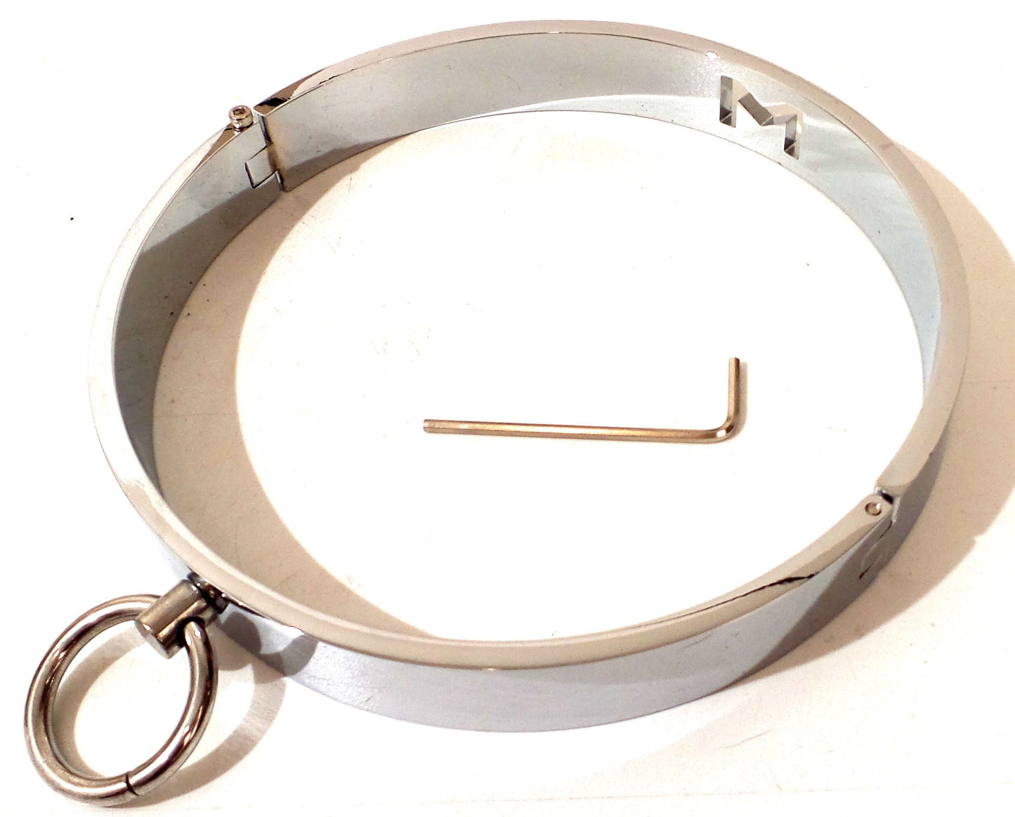 Final Sale - 16.75" Fixed Ring Chrome Locking Flat Slave Collar