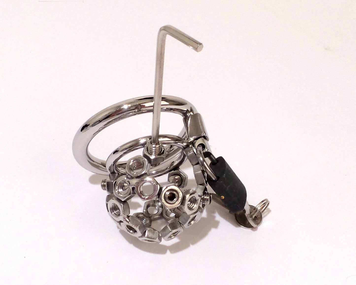 Final Sale - Male Chastity Device CBT with Spikes - Stainless Steel