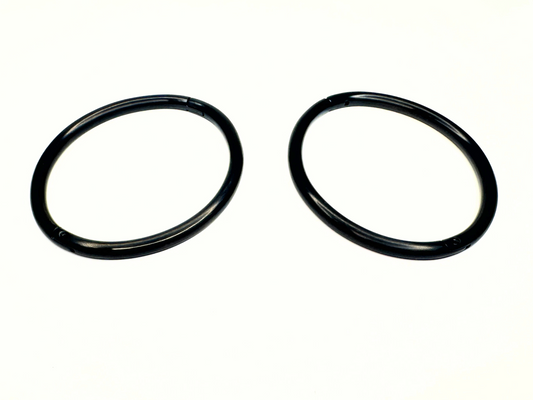 6mm Locking Matte Black Titanium Eternity Cuffs