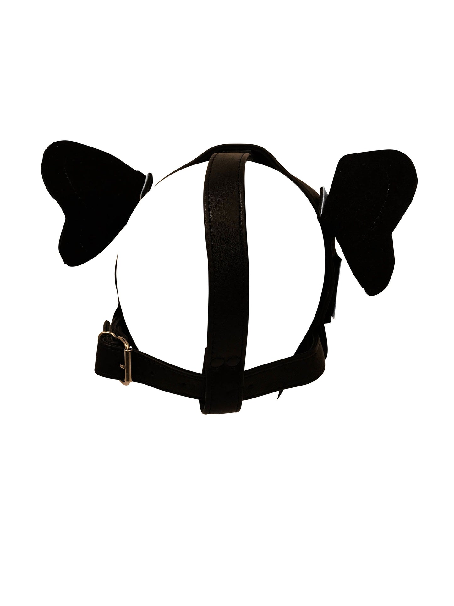 Dog Mask Pup Hood Black and White Removable Muzzle