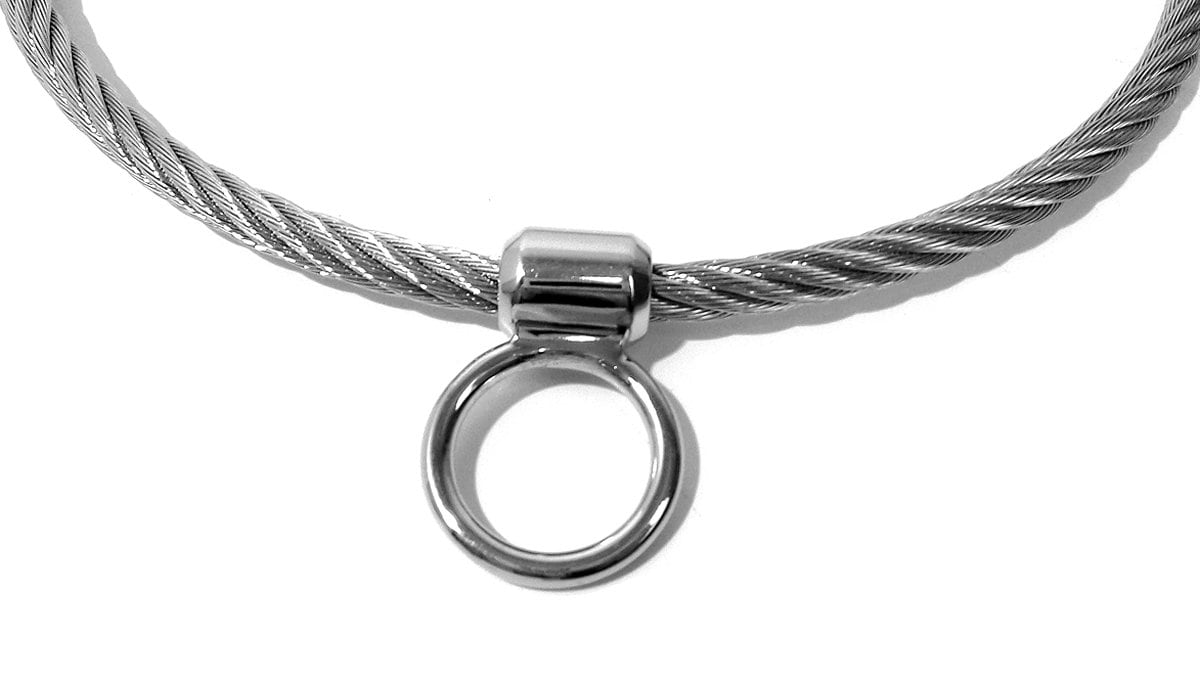 Braided Wire Locking Collar w/ Ring Multiple Sizes