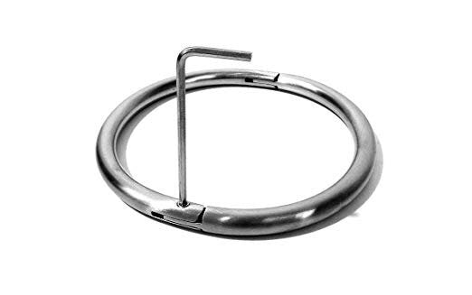 Locking Oval Anklet, Bracelet Stainless Steel with Allen Drive Key (BDSM Locking Anklet)