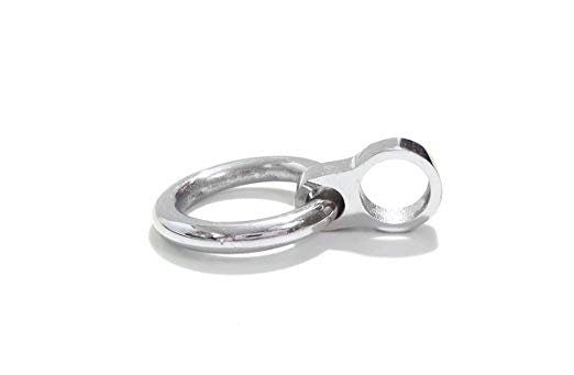 Polished Stainless Steel Optional Detachable Accessory Ring Thin for 6mm and 8mm Collars, Cuffs and Legirons