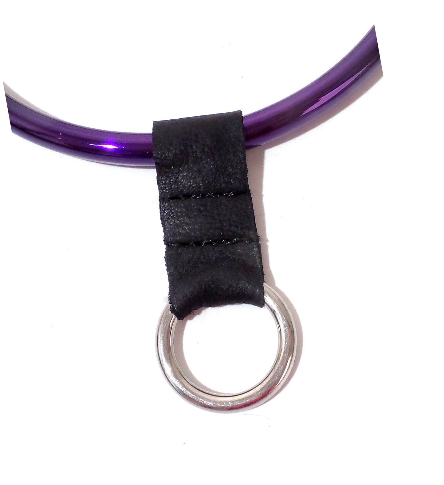 Leather Collar Slide On O Ring Pendant