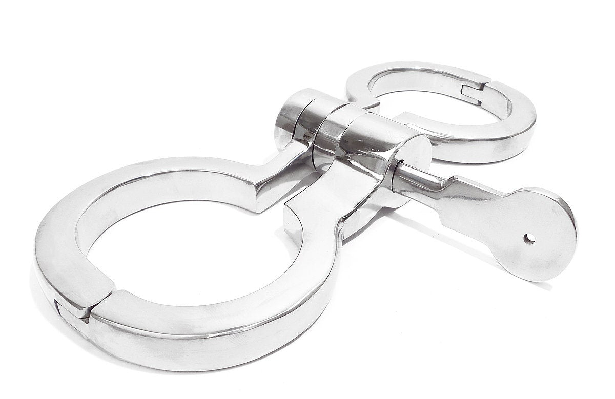 Folding Irish 8 Handcuffs Stainless Steel