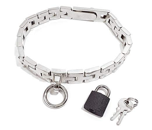 Chain Link Slave Collar with 2 Locking Positions