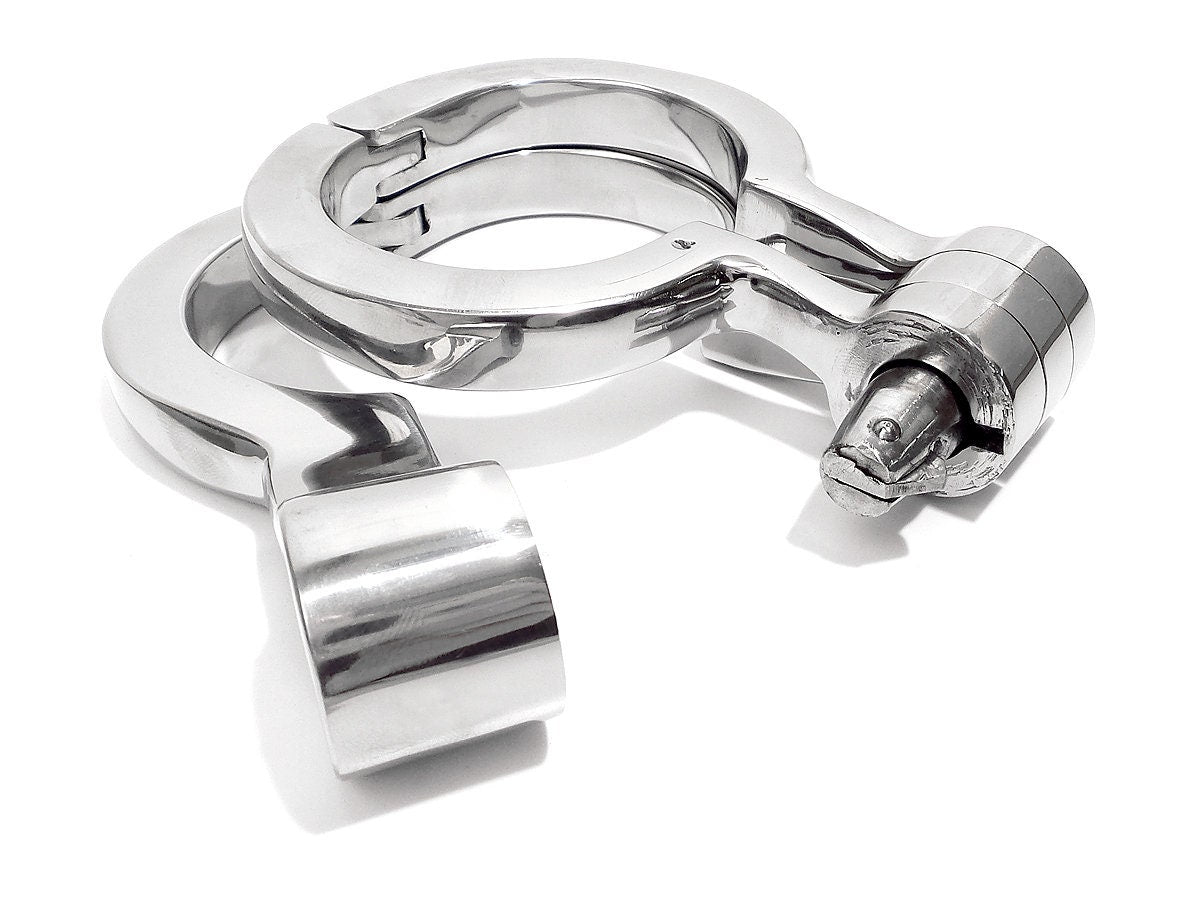 Folding Irish 8 Handcuffs Stainless Steel