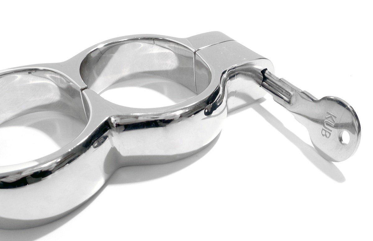 Irish-8 HandCuffs with Snap Shut Quick Release Hamburg Lock Nickel Plated