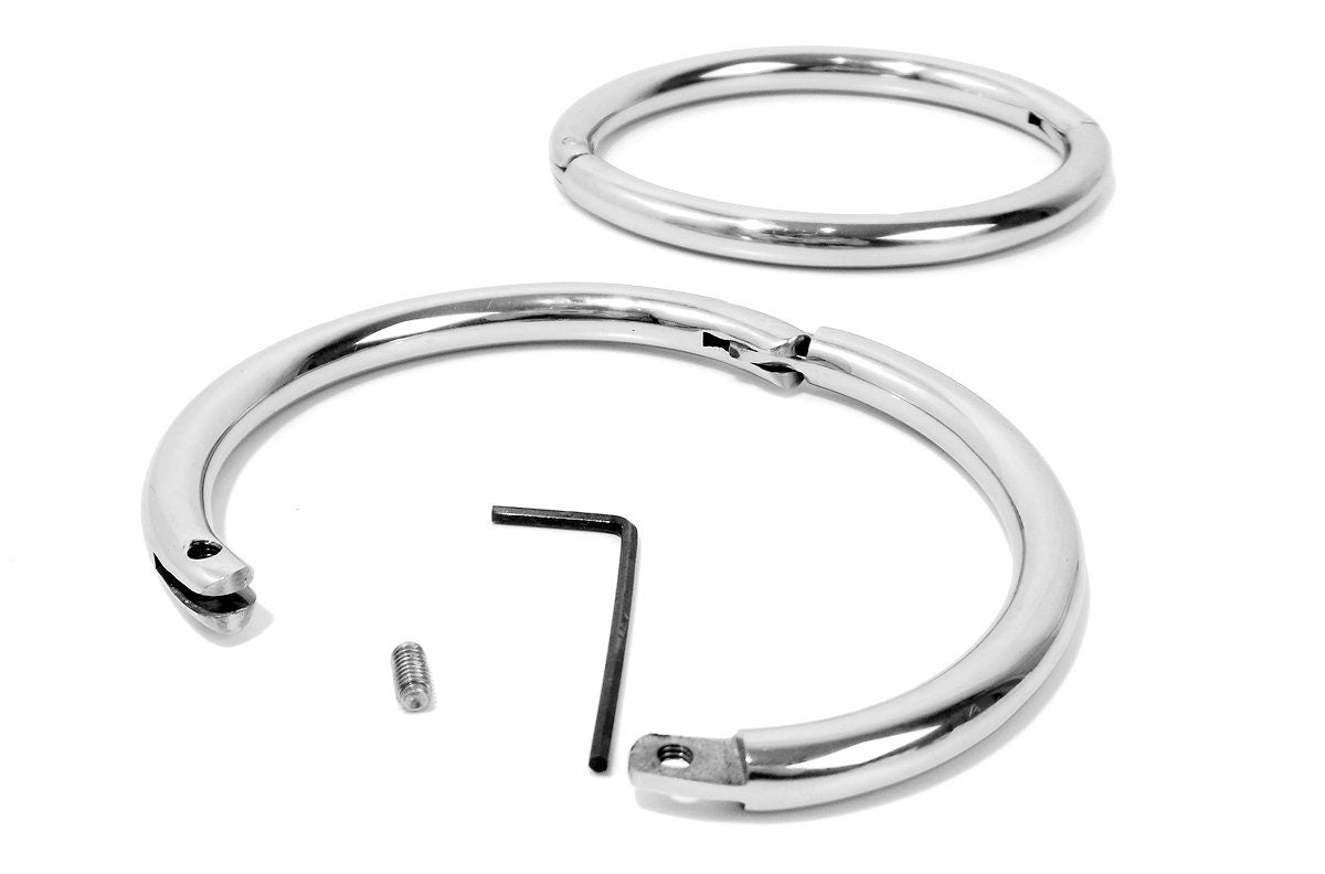 Elliptical Locking Eternity Anklet (Stainless Steel with Allen Drive Key, Acier Esclave Style)