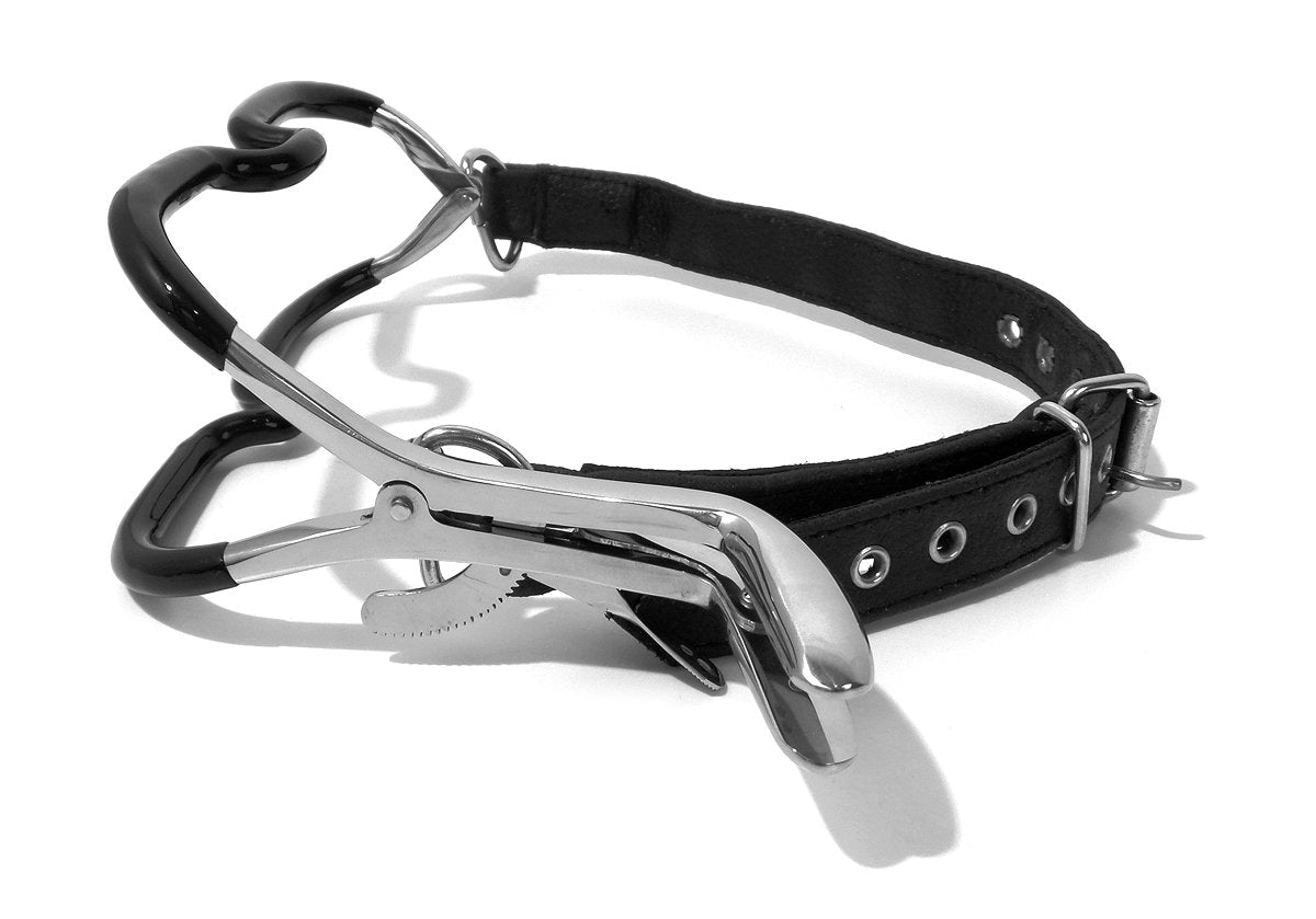 Bondage Stainless Steel Jennings Ratchet Mouth Gag Silicone Coated