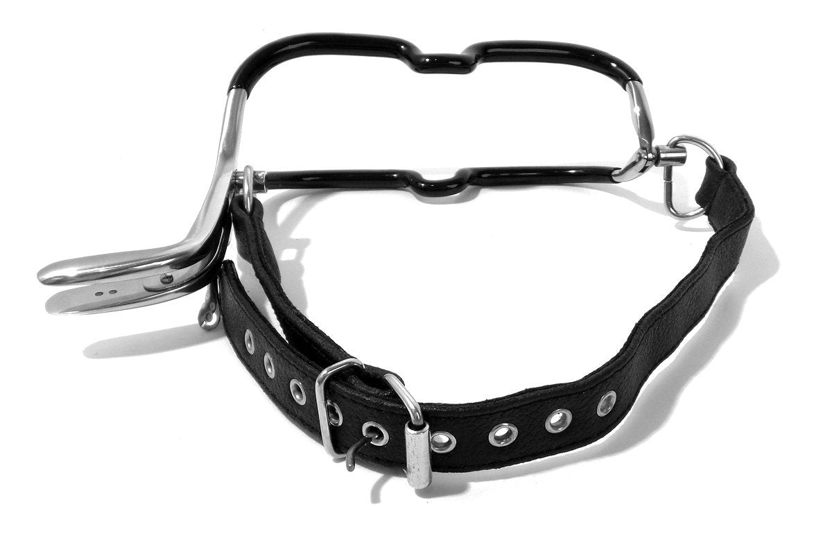 Bondage Stainless Steel Jennings Ratchet Mouth Gag Silicone Coated