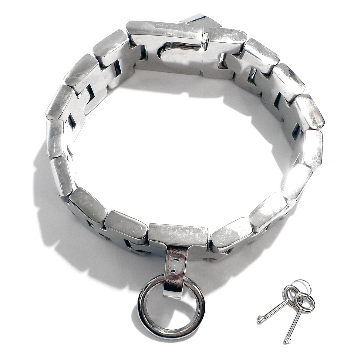 Giant Locking Heavy Chain Link Locking Slave Collar Biker Collar