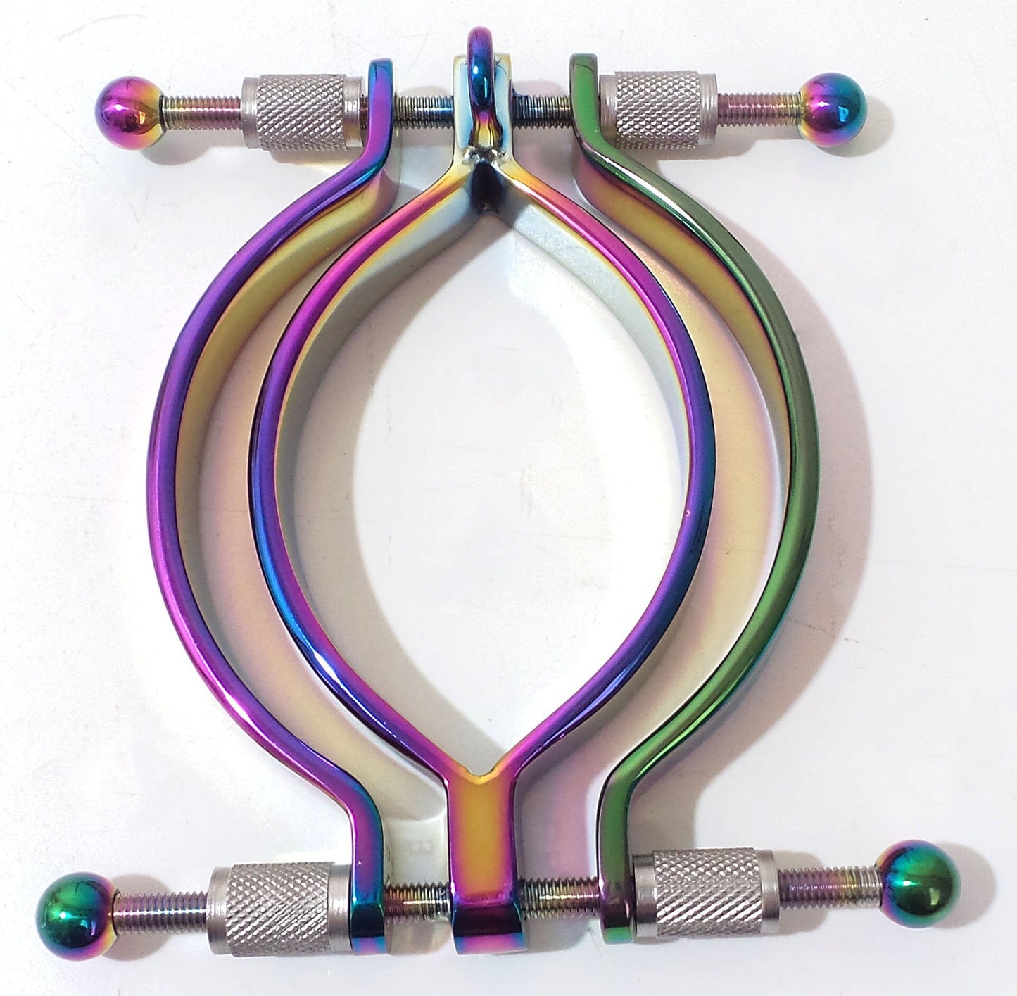 Rainbow Pussy Clamp Labia Clamp with Ring Stainless