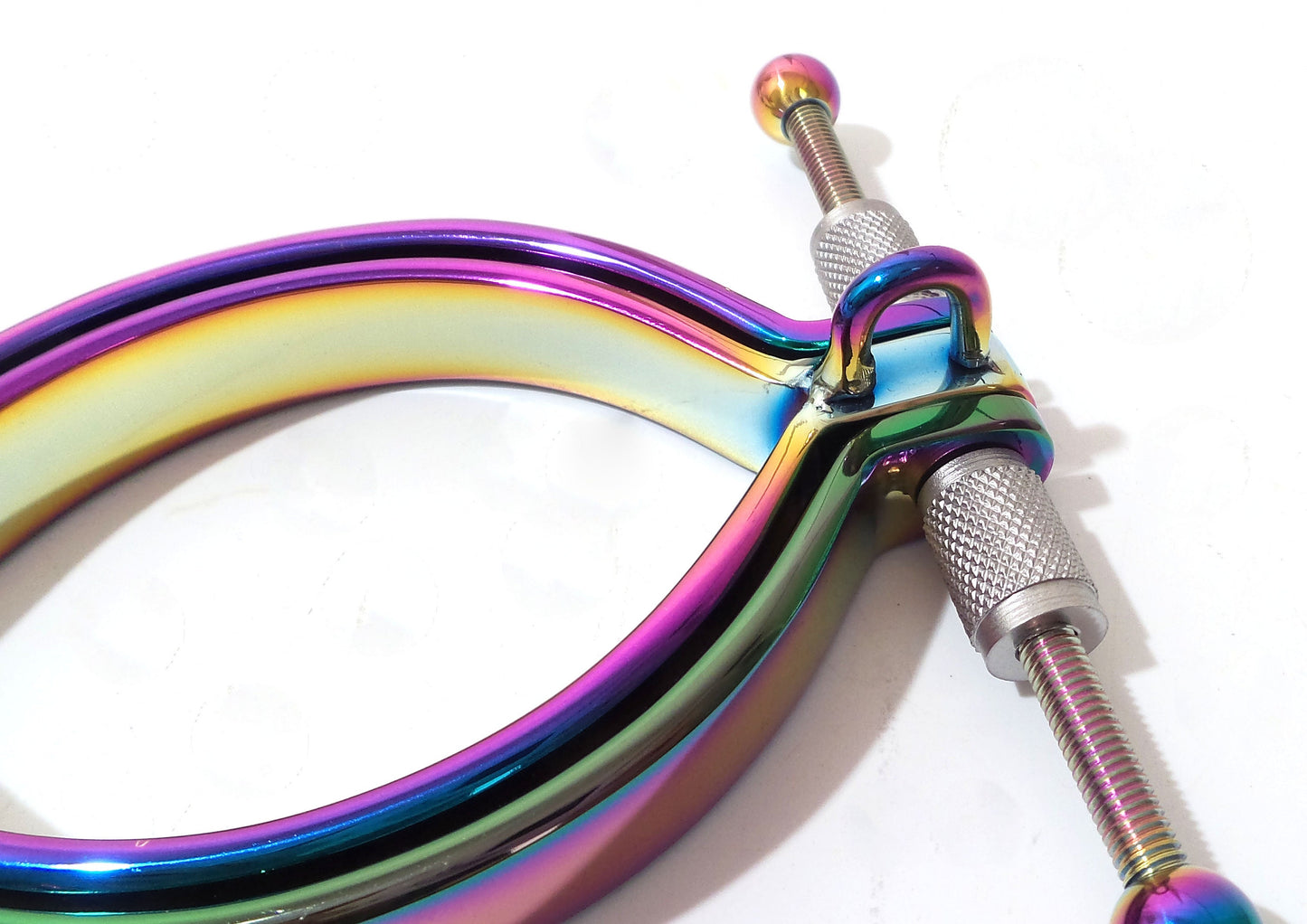 Rainbow Pussy Clamp Labia Clamp with Ring Stainless