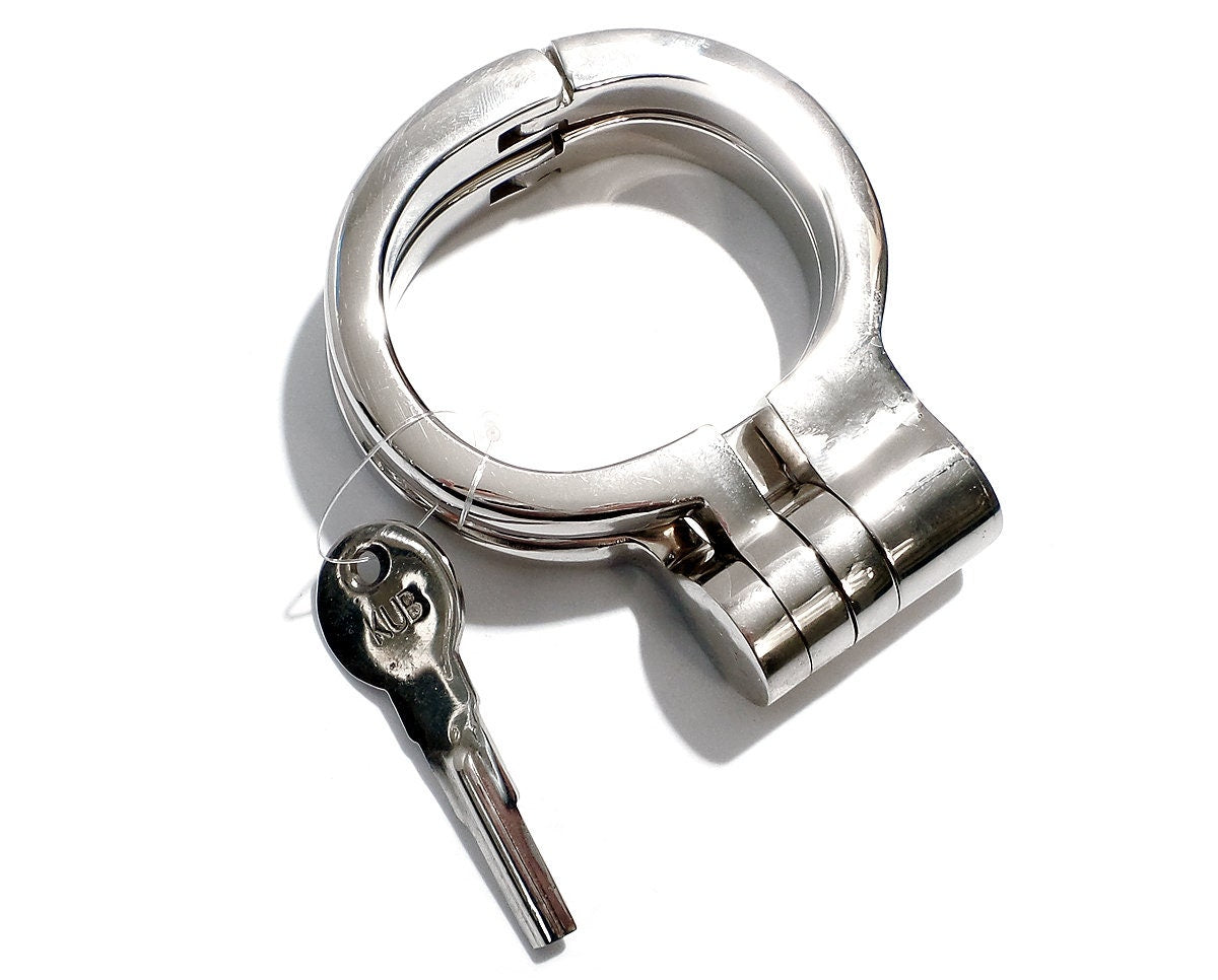 Folding Irish 8 Handcuffs Nickel Plate