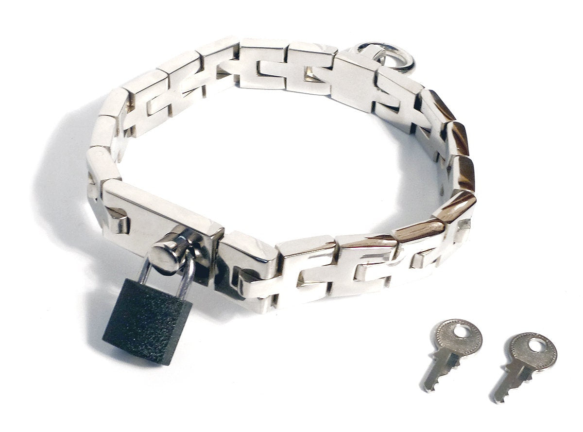 Chain Link Slave Collar with 1 Locking Positions