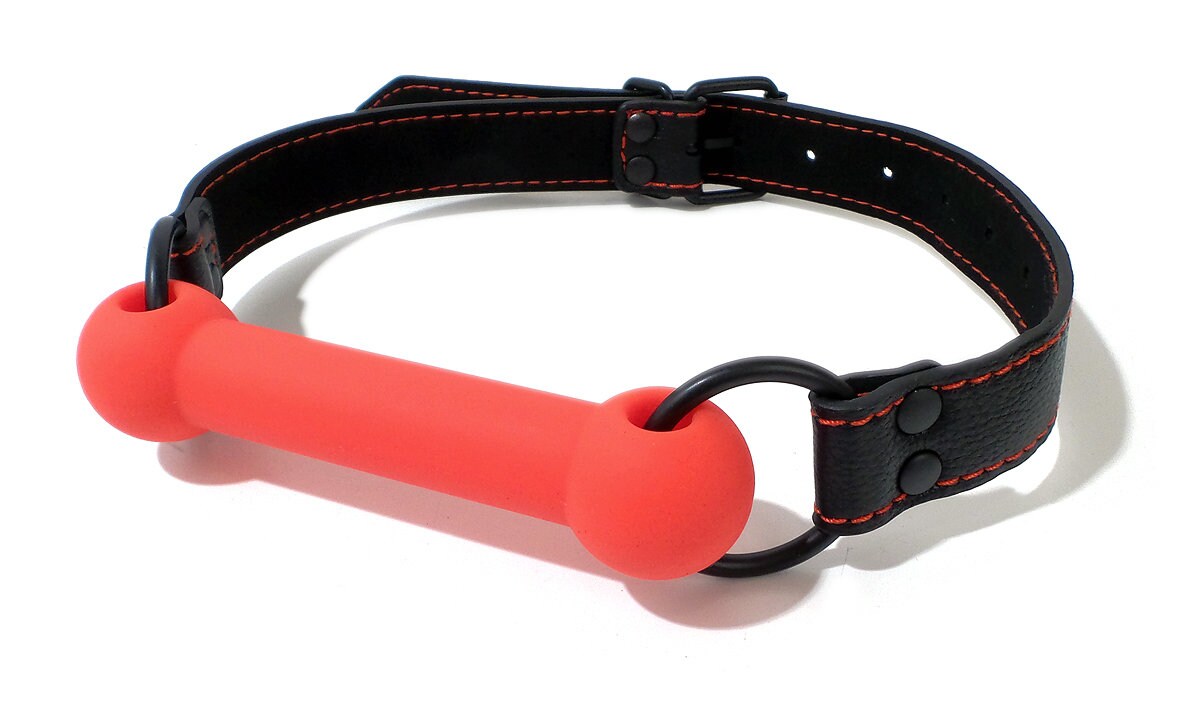 Pony Play Silicone Bit Gag Black or Red