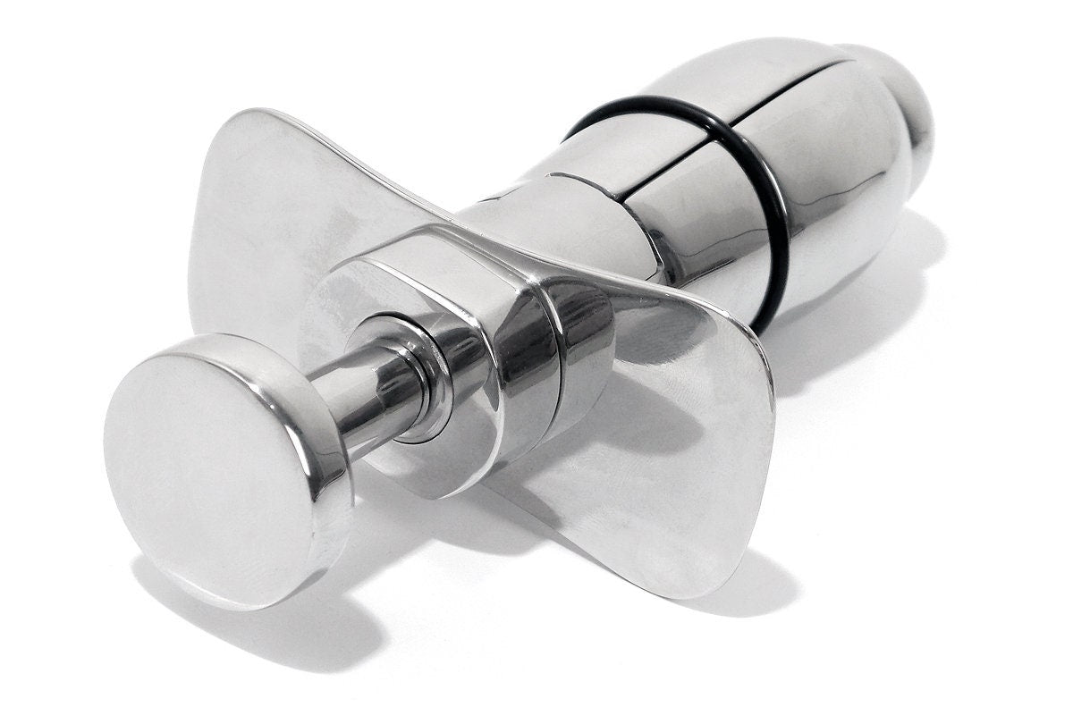 Stainless Steel Locking Anal Plug Plunger Style