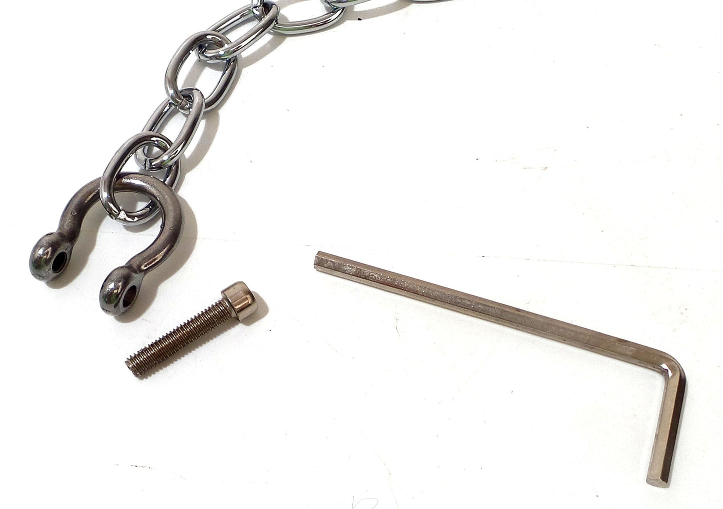 Connector Chain Link with Allen Key for Bondage Handcuffs and Leg Iron Restraints