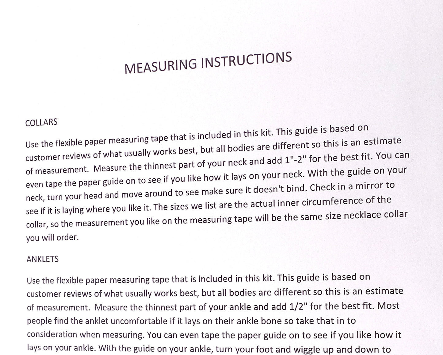 Measuring Kit With Flexible Tape