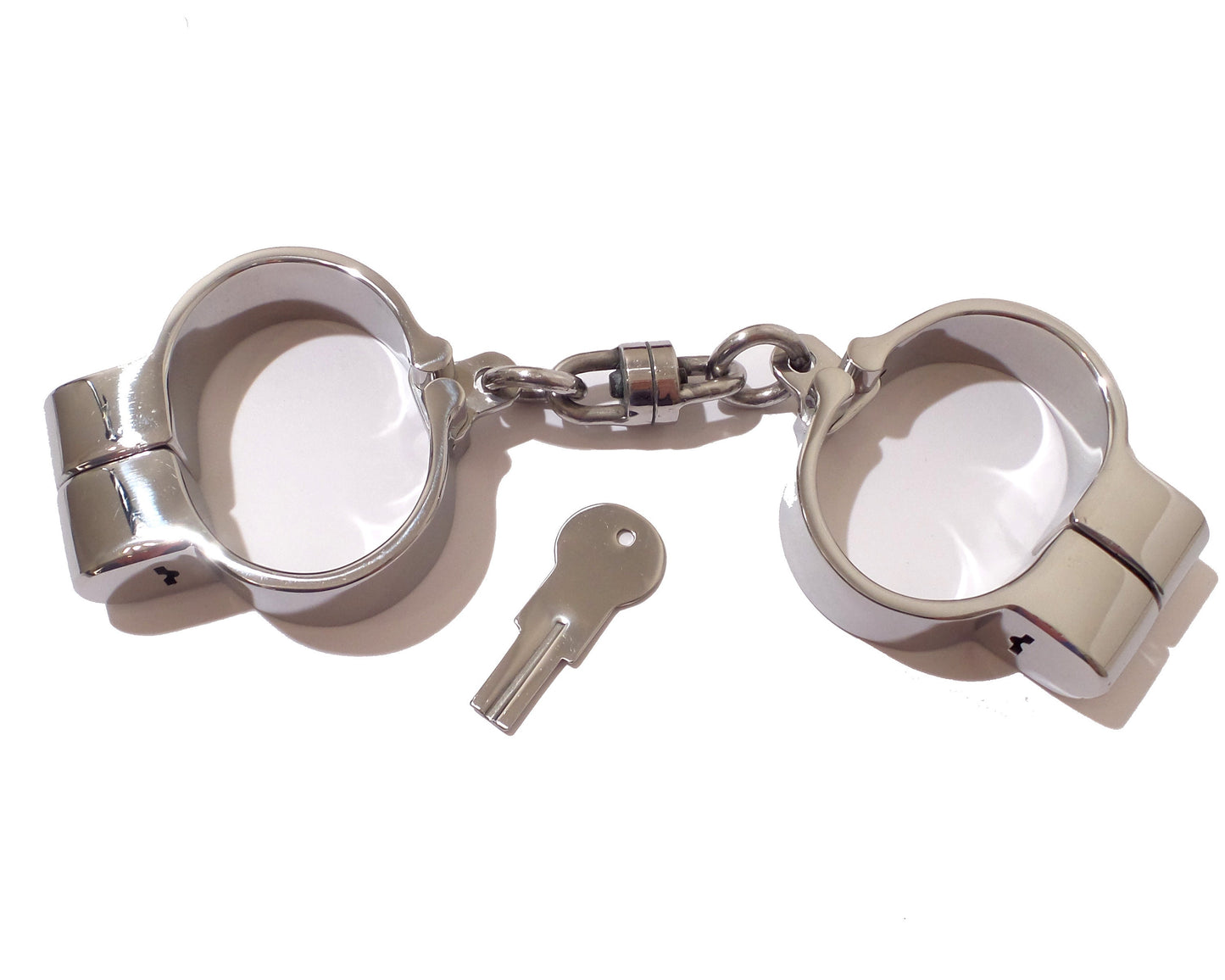 Handcuffs with Chain Snap Shut Stainless Steel - Multiple Sizes