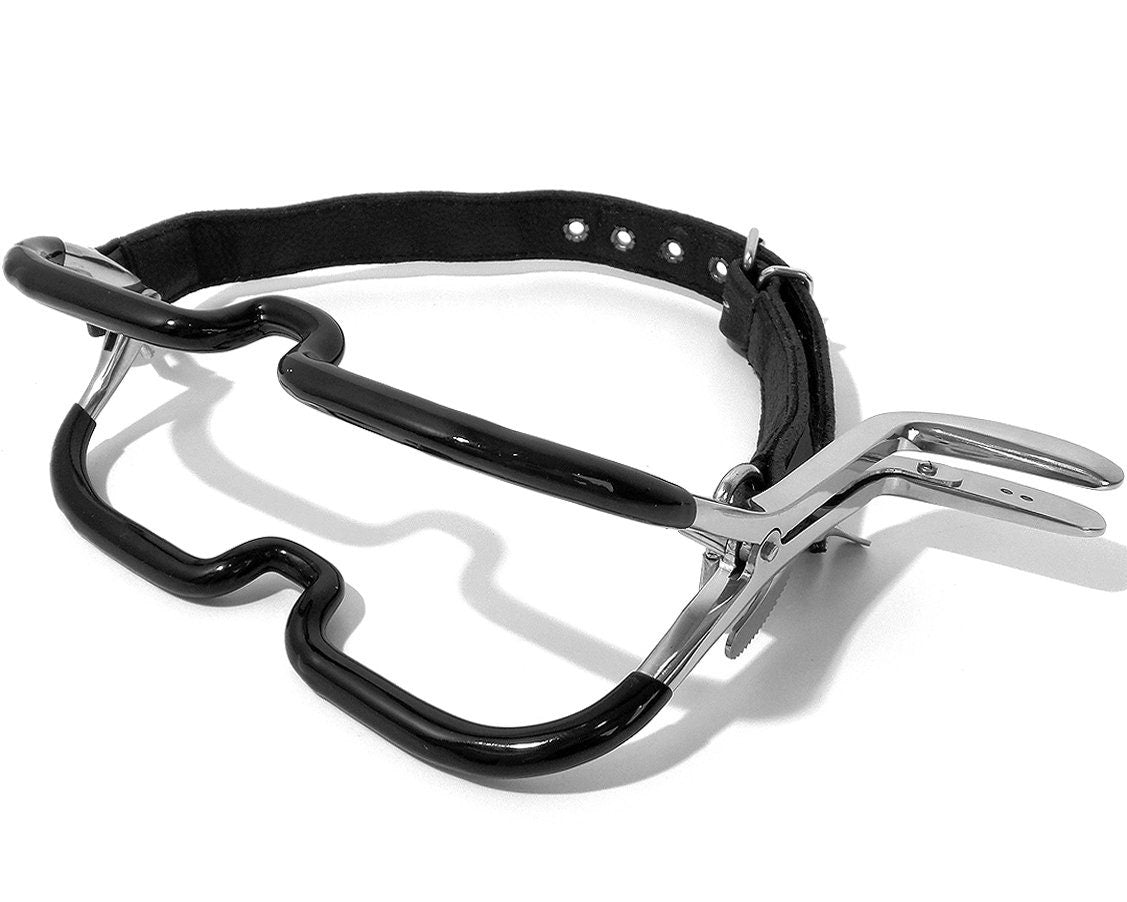 Bondage Stainless Steel Jennings Ratchet Mouth Gag Silicone Coated