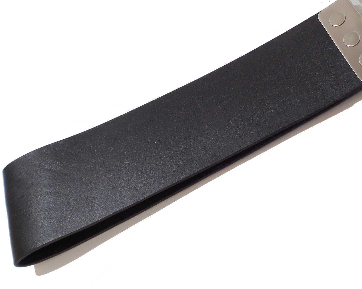 Leather Spanking Strap with  Stainless Steel Handle