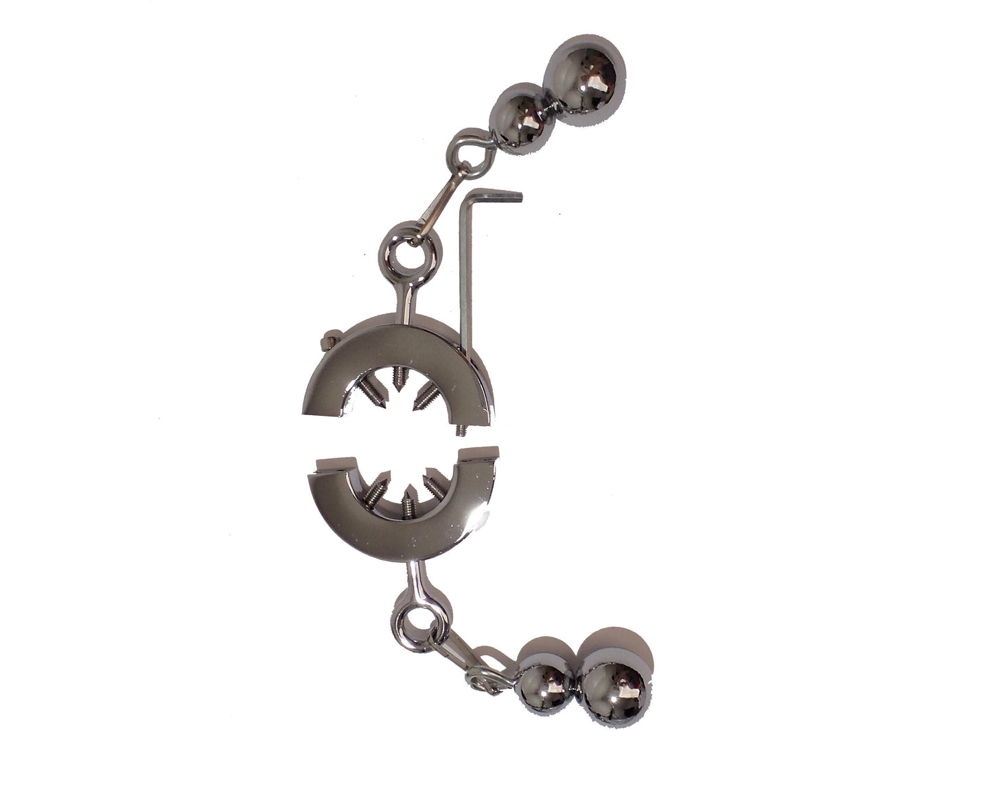 Stainless Steel Weighted Locking Spiked Ball Stretcher Weight with Allen Key Closure CBT