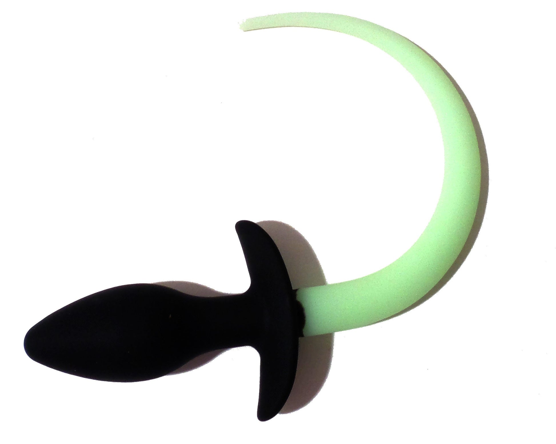 Glow in the Dark Dog Tail Butt Plug Puppy Play - Colors - Pink and Gre Clawfoot Productions Glow in the Dark Dog Tail Butt Plug Puppy Play - Colors - Pink and Gre Clawfoot Productions