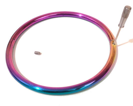 Aluminum Rainbow Eternity Collar Lightweight Locking Collar 8mm - Multiple Sizes Available